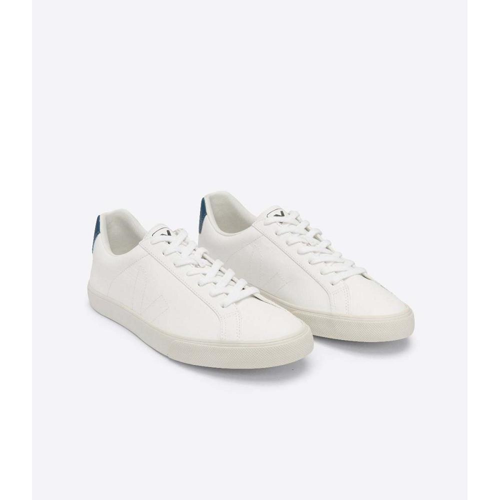 Men's Veja ESPLAR CHROMEFREE Shoes White/Blue | SG 194QMA